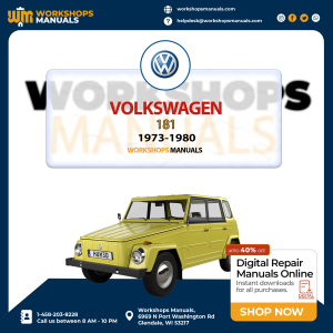VW Volkswagen 181 1973-1980 Workshop Repair Service Manual
